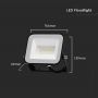 Black LED Floodlights - Samsung - IP65 - 30W - 2505 Lumens - 6500K - 5 Years