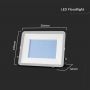 Black LED Floodlights - Samsung - IP65 - 200W - 17540 Lumens - 4000K - 5 Years