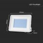 LED Floodlights - Samsung - IP65 - White Body - 300 Watts - 26390 Lumens - 4000K - 5 Years