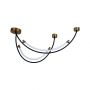 Design plafondlamp - IP20 - Zwart+Brass behuizing - 20 Watt - 2500 Lumen - 3000K