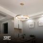 Designer Ceiling Lights - Designer Hanging Lights - IP20 - White+Wood Body - 32 Watts - 4000 Lumens - 4000K