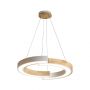 Designer Ceiling Lights - Designer Hanging Lights - IP20 - White+Wood Body - 32 Watts - 4000 Lumens - 4000K