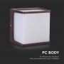 LED Wall Lights - Outdoor Square Lights - IP65 - Brown Body - 8 Watts - 750 Lumens - 3000K