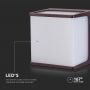 LED Wall Lights - Outdoor Square Lights - IP65 - Brown Body - 8 Watts - 750 Lumens - 3000K