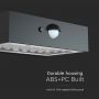 Solar Wall Lights - Sensor - IP65 - Black Body - 3 Watts - 350 Lumens - 4000K+3000K