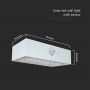 Solar Wall Lights - Sensor - IP65 - White Body - 3 Watts - 350 Lumens - 4000K+3000K