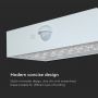 Solar Wall Lights - Sensor - IP65 - White Body - 3 Watts - 350 Lumens - 4000K+3000K