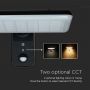 Solar Lights - Solar Wall Lights Sensor - IP65 - Black - 15 Watts - 2000 Lumens - 6000K+4000K