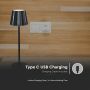 Rechargeable Table Lamps - IP20 - Black Body - 1.5 Watts - 150 Lumens - 3IN1