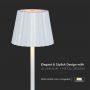 Rechargeable Table Lamps - IP20 - White Body - 1.5 Watts - 150 Lumens - 3IN1