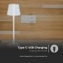 Rechargeable Table Lamps - IP20 - White Body - 1.5 Watts - 150 Lumens - 3IN1