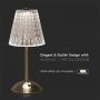 Rechargeable Table Lamps - IP20 - Sand Nickel Body - 2.4 Watts - 210 Lumens - 3IN1