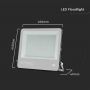 LED Floodlights - 135lm/w - Samsung - IP65 - Black - 300 Watts - 34440 Lumens - 4000K - 5 Years