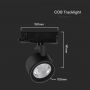 LED Tracklights - COB Tracklights - IP20 - Black - 30 Watts - 3000 Lumens - 3IN1