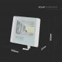 White Solar Floodlights - 20W -IP65 - 1650 Lumens - 4000K