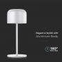 Rechargeable Table Lamps - IP54 - White Body - 1.5 Watts - 150 Lumens - 2700K+5700K