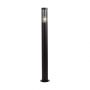 VT-1185 BOLLARD GARDEN FITING LIGHT E27 (76x119x1000mm) SMOKE PLASTIC/SS BLACK BODY IP44