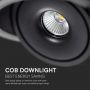 LED Downlights - Adjustable Downlight - IP20 - 12 Watts - 785 Lumens - 3IN1 - Model No: - VT-2512-B