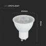 GU10 White LED Spotlights - Samsung - Lens 110° - IP20 - 6.5W - 480 Lumens - 4000K - 5 Years