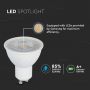 GU10 White LED Spotlights - Samsung - Lens 110° - IP20 - 6.5W - 480 Lumens - 4000K - 5 Years