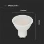 GU10 Milky LED Spotlight - Samsung - 110° - IP20 - White - 5W - 400 Lumens - 3000K - 5 Years