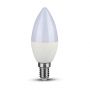 LED Bulbs - Candle - E14 - Samsung - IP20 - White - 5.5 Watts - 470 Lumens - 6400K - 5 Years