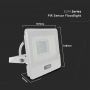 LED Floodlights with PIR Sensor - Samsung - IP65 - White - 20W - 1510 Lumens - 6500K - 5 Years