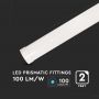 White LED Batten Fittings - Prismatic - Samsung - IP20 - 20W - 2050 Lumens - 3000K - 5 Years - 60CM