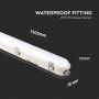 LED Batten Fittings with Sensor - Waterproof - Samsung - Milky - IP65 - 36W - 4320 Lumens - 4000K - 120CM