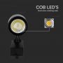 LED Tracklights - COB Tracklights - IP20 - Black - 35 Watts - 3000 Lumens - 6000K