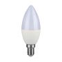 E14 LED Lampen - Kaars - Samsung - IP20 - Wit - 4.5W - 470 Lumen - 3000K - 5 Jaar