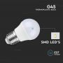 LED Bulbs - Golf E27 - Samsung - IP20 - White - 4.5 Watts - 470 Lumens - 6500K - 5 Years