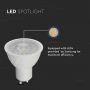 GU10 Dimmable LED Spotlights - Lens 38° - Samsung - IP20 - White - 6W - 445 Lumens - 3000K - 5 Years