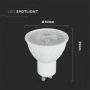 GU10 Dimmable LED Spotlights - Lens 110° - Samsung - IP20 - White - 6W - 445 Lumens - 3000K - 5 Years