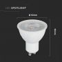 GU10 Dimmable LED Spotlights - Lens 110° - Samsung - IP20 - White - 6W - 445 Lumens - 4000K - 5 Years