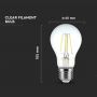 E27 Transparent LED Bulbs - Clear - GLS - IP20 - 8W - 720 Lumens - 3000K