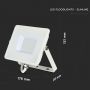 White LED Floodlights - Samsung - IP65 - 30W - 2340 Lumens - 4000K - 5 Years