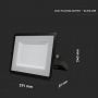 Black LED Floodlights - Samsung - IP65 - 100W - 8200 Lumens - 6500K - 5 Years