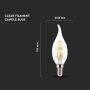 LED Bulbs - Candle E14 - IP20 - Transparent - 4 Watts - 400 Lumens - 3000K - 2 Years