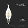 LED Bulbs - Candle E14 - IP20 - Transparent - 4 Watts - 400 Lumens - 3000K - 2 Years