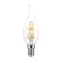 LED Bulbs - Candle E14 - IP20 - Transparent - 4 Watts - 400 Lumens - 3000K - 2 Years