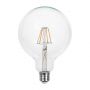 LED Bulbs - G125 Globe E27 - IP20 - Transparent - 6 Watts - 600 Lumens - 3000K - 2 Years