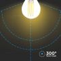 E27 Transparent LED Bulbs - Filament - Globe - IP20 - 4W - 400 Lumens - 3000K