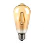 10 Set E27 LED Lampen - Amber - ST64 - IP20 - 4W - 350 Lumen - 2200K