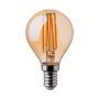 E14 LED Lampen - Amber - Golf - IP20 - 4W - 350 Lumen - 2200K