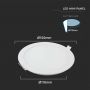 Round LED Mini Panels - Premium Series - IP20 - White - 6W - 490 Lumens - 2700K