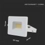 LED Floodlights - Slimline E Series - IP65 - White Body - 20 Watts - 1620 Lumens - 4000K - 2 Years