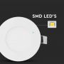 Round LED Mini Panels - Premium Series - IP20 - White - 3W - 130 Lumens - 2700K