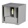 Square LED Wall Lights - Bridgelux - IP65 - Grey - 5W - 700 Lumens - 3000K