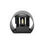 Round LED Wall Lights - Bridgelux - IP65 - Black - 5W - 700 Lumens - 3000K